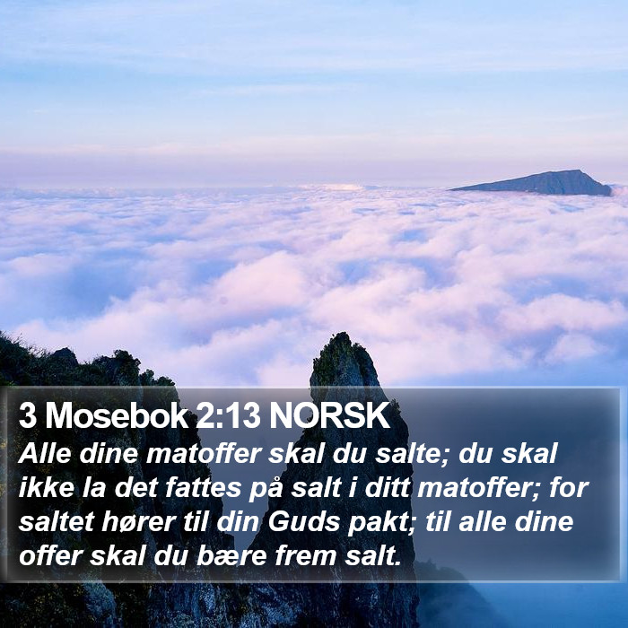 3 Mosebok 2:13 NORSK Bible Study