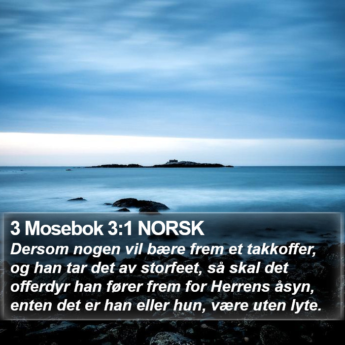 3 Mosebok 3:1 NORSK Bible Study