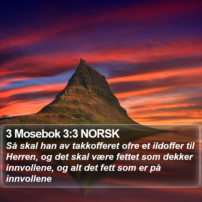 3 Mosebok 3:3 NORSK Bible Study