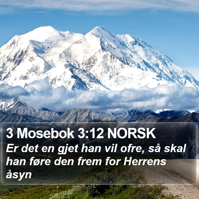 3 Mosebok 3:12 NORSK Bible Study