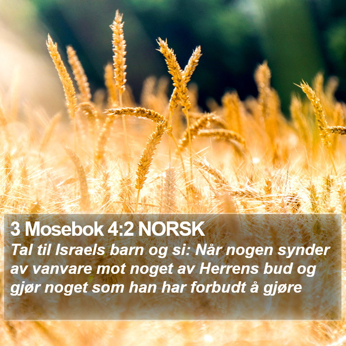 3 Mosebok 4:2 NORSK Bible Study
