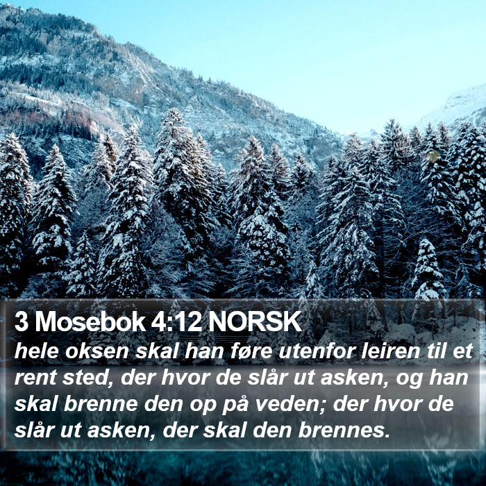 3 Mosebok 4:12 NORSK Bible Study