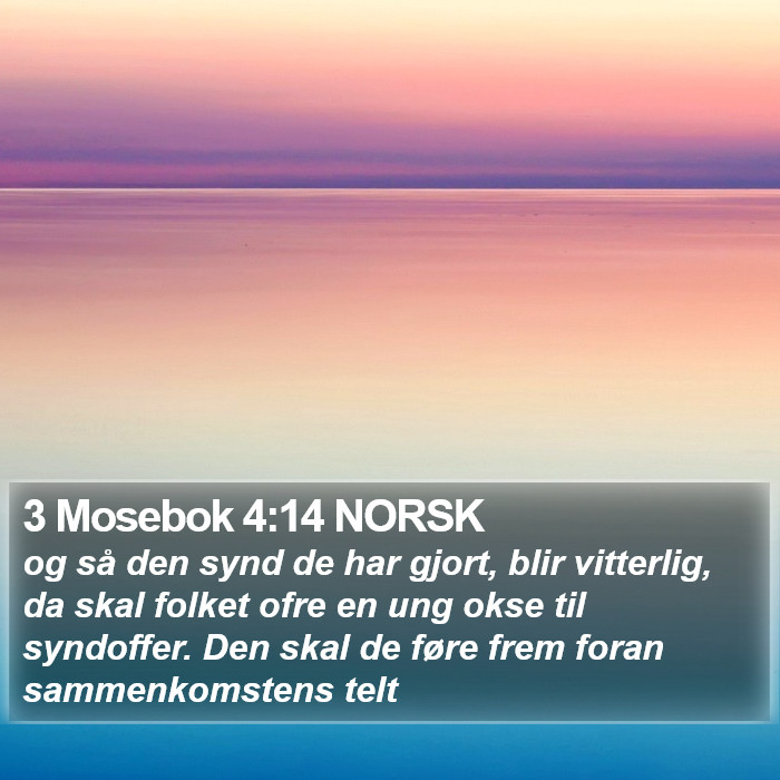 3 Mosebok 4:14 NORSK Bible Study
