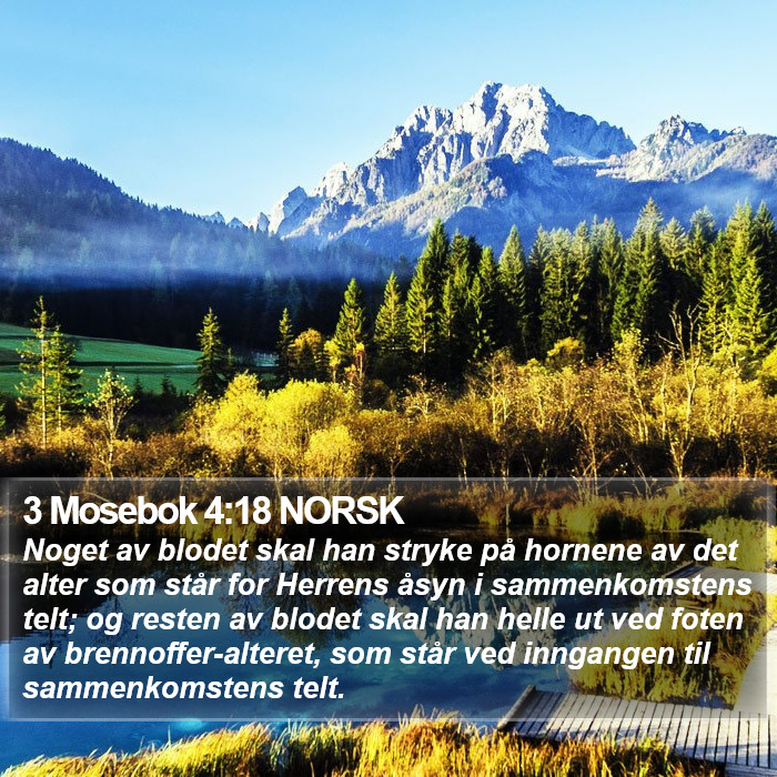 3 Mosebok 4:18 NORSK Bible Study