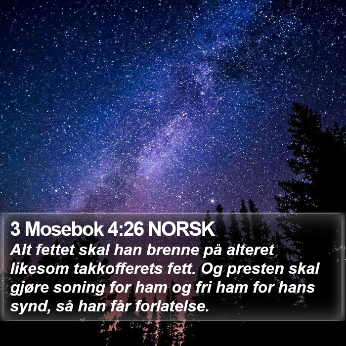 3 Mosebok 4:26 NORSK Bible Study