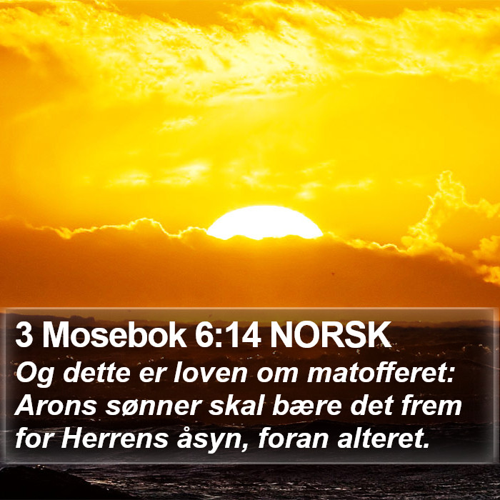 3 Mosebok 6:14 NORSK Bible Study