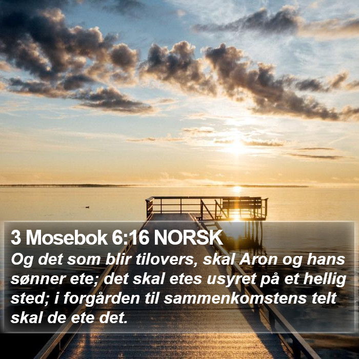 3 Mosebok 6:16 NORSK Bible Study