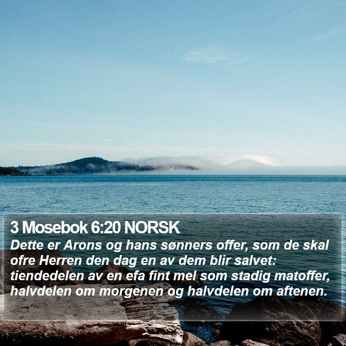 3 Mosebok 6:20 NORSK Bible Study