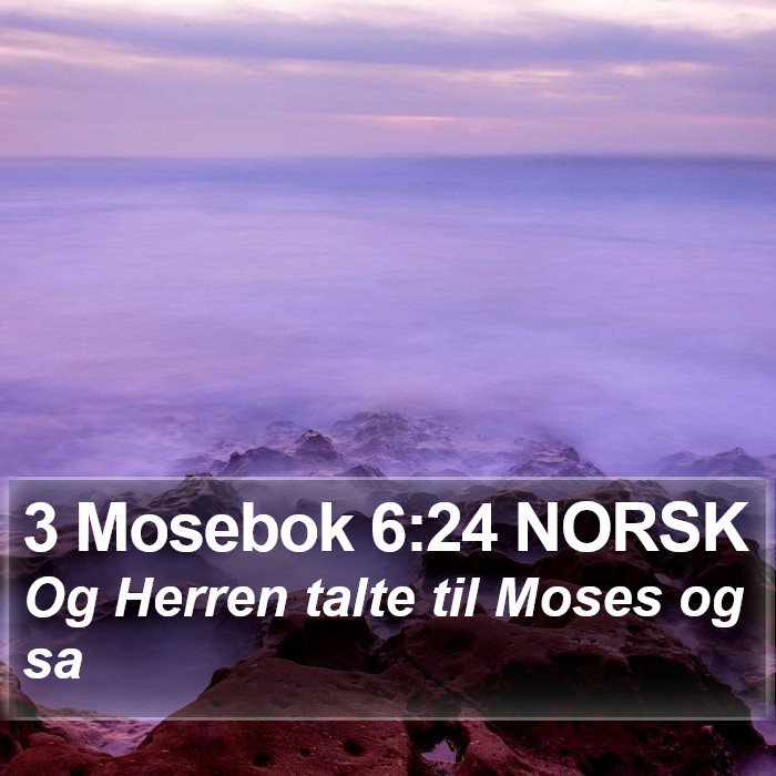 3 Mosebok 6:24 NORSK Bible Study