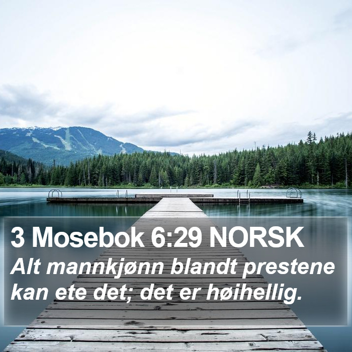 3 Mosebok 6:29 NORSK Bible Study