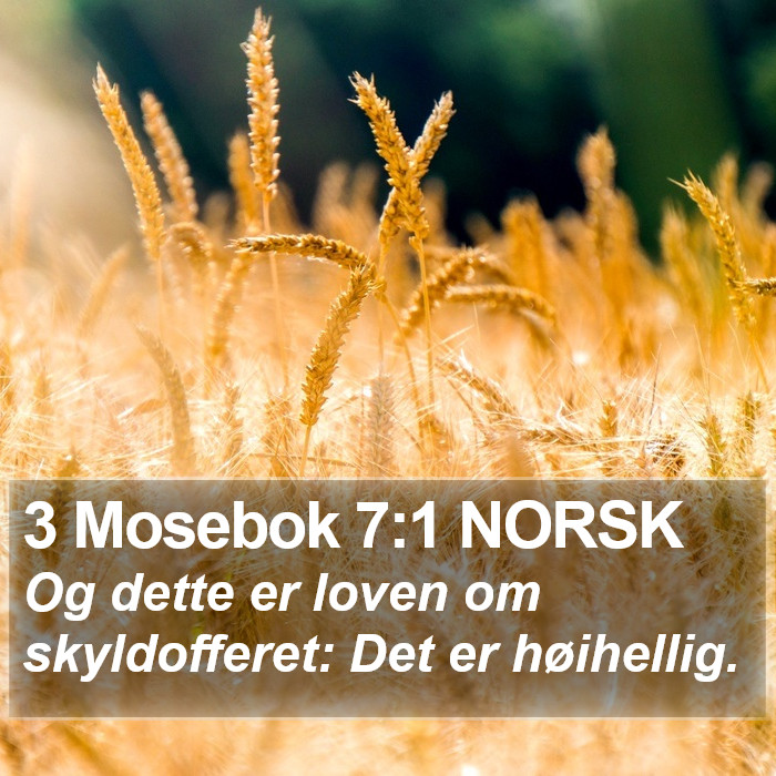 3 Mosebok 7:1 NORSK Bible Study