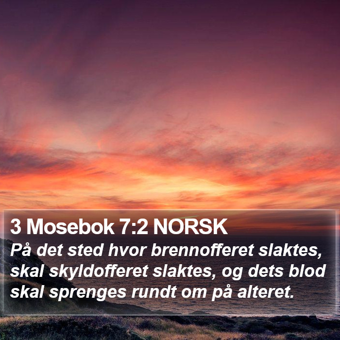 3 Mosebok 7:2 NORSK Bible Study