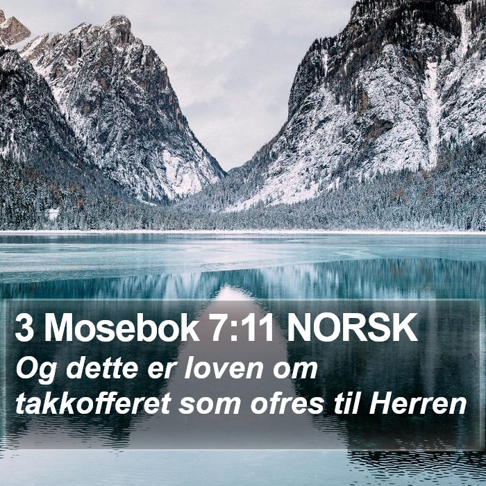 3 Mosebok 7:11 NORSK Bible Study