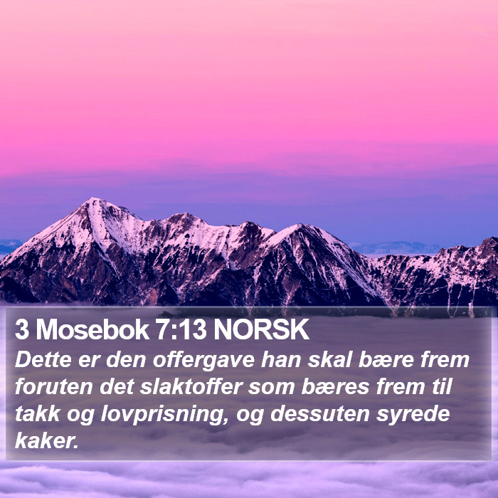 3 Mosebok 7:13 NORSK Bible Study