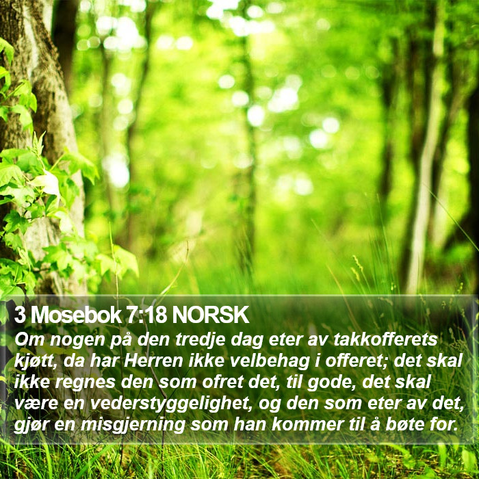 3 Mosebok 7:18 NORSK Bible Study