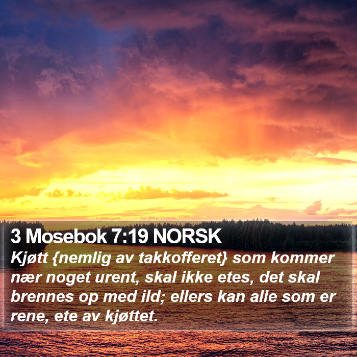 3 Mosebok 7:19 NORSK Bible Study