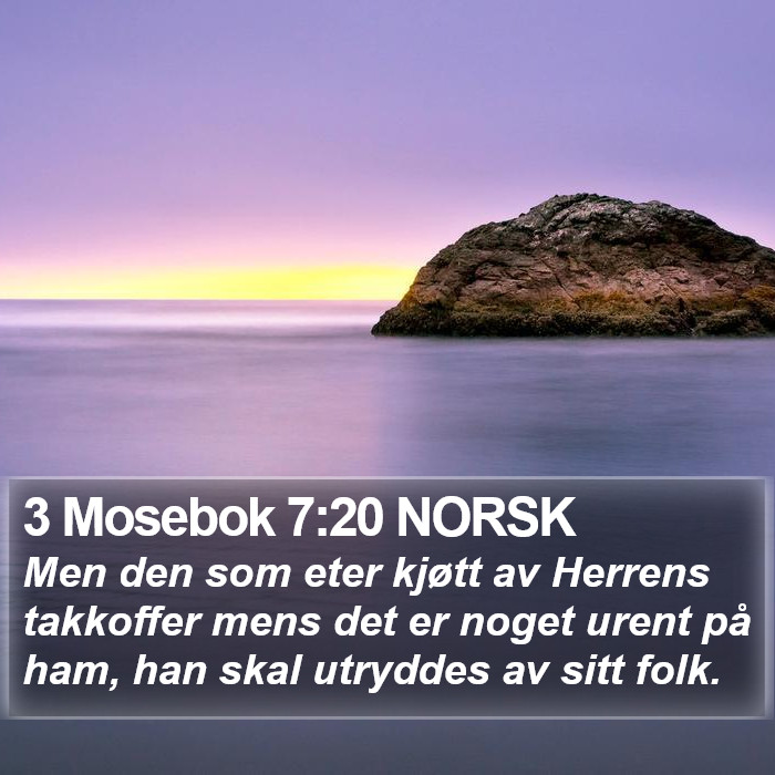 3 Mosebok 7:20 NORSK Bible Study