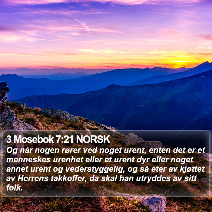 3 Mosebok 7:21 NORSK Bible Study