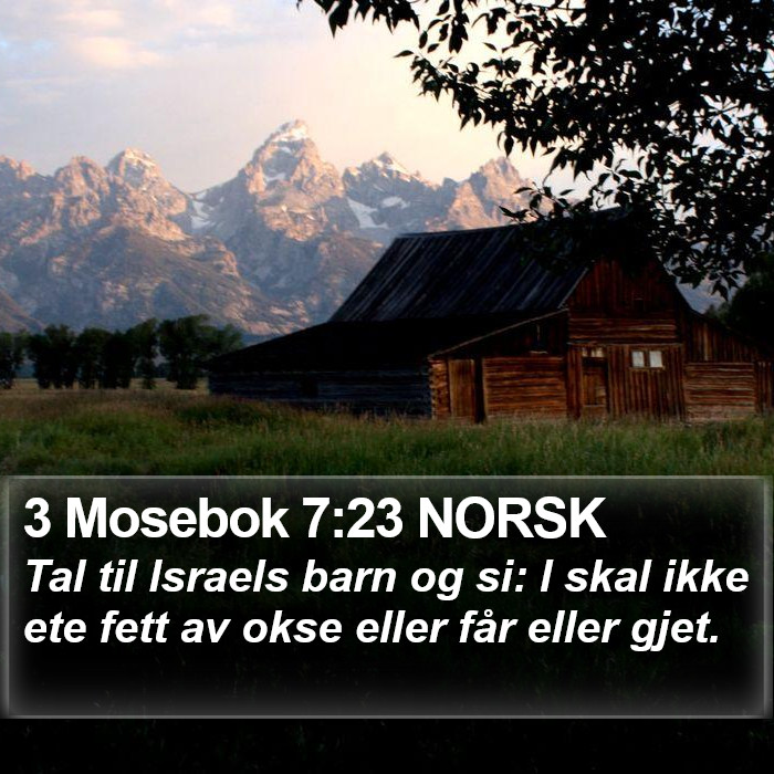 3 Mosebok 7:23 NORSK Bible Study