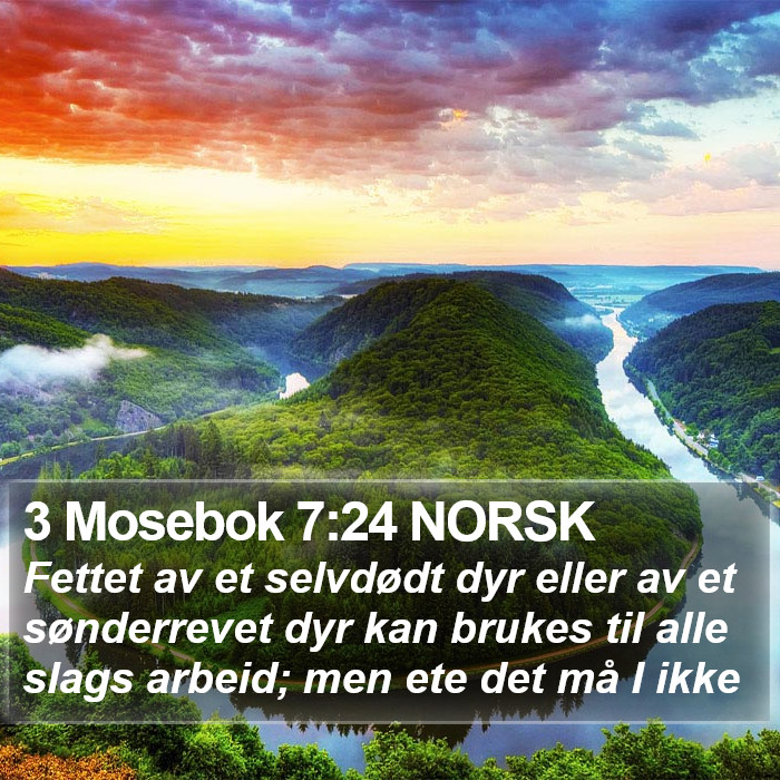 3 Mosebok 7:24 NORSK Bible Study