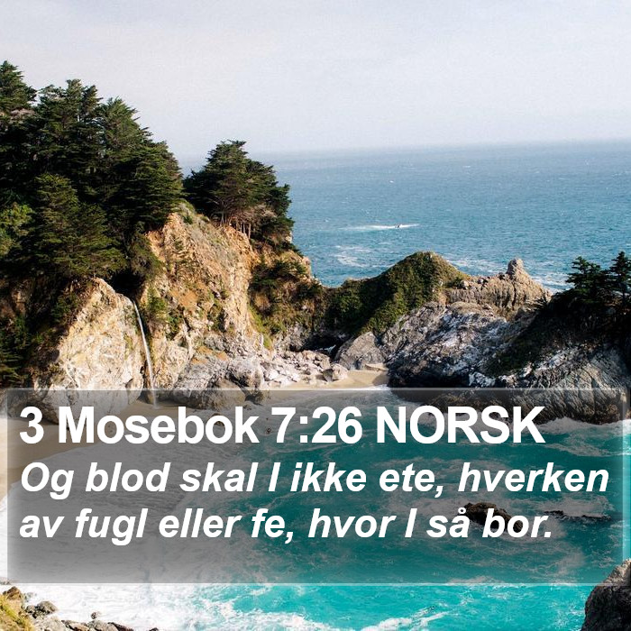 3 Mosebok 7:26 NORSK Bible Study