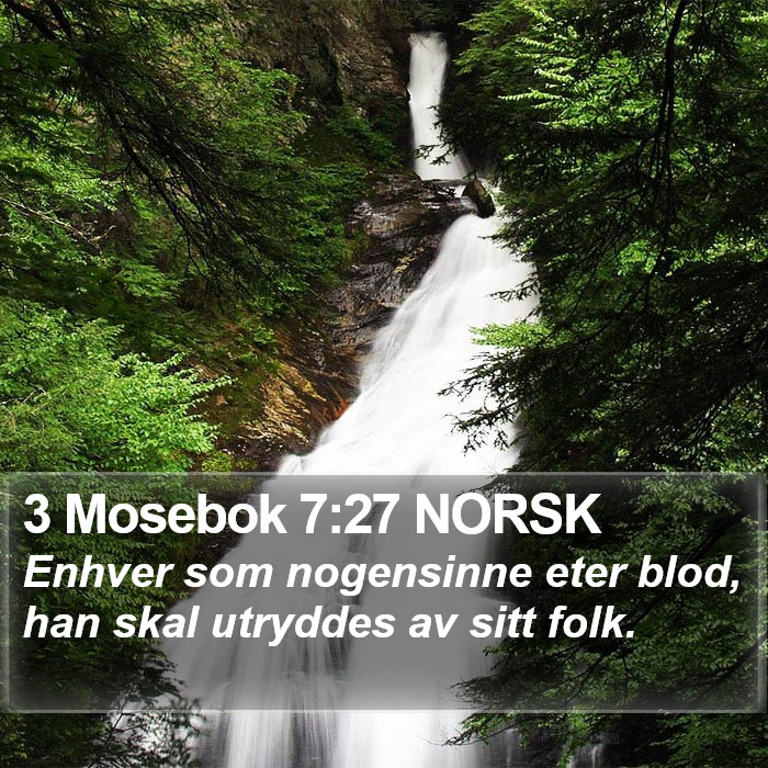 3 Mosebok 7:27 NORSK Bible Study