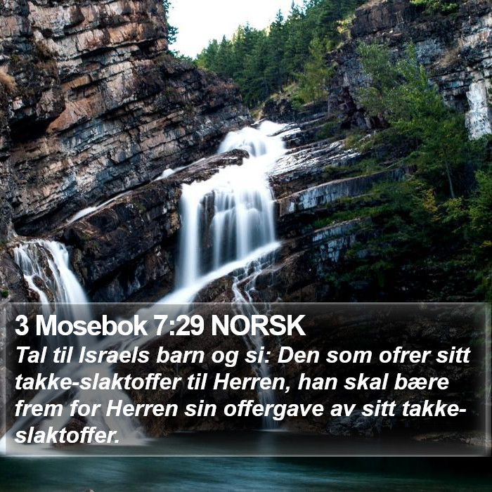 3 Mosebok 7:29 NORSK Bible Study