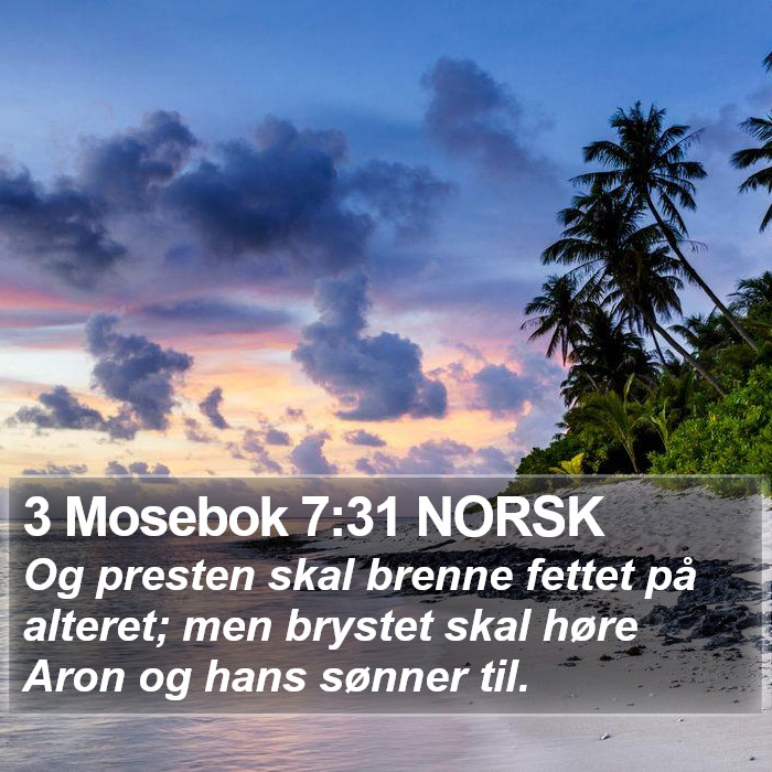 3 Mosebok 7:31 NORSK Bible Study