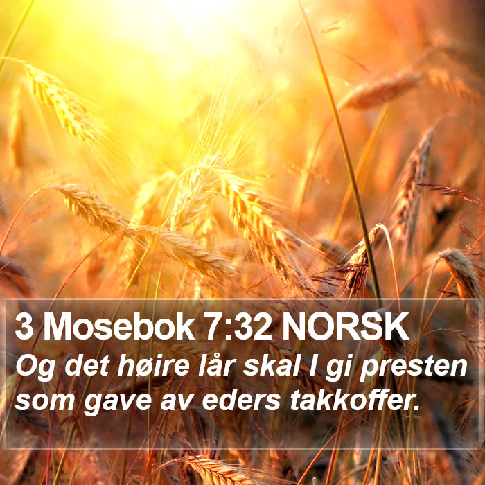 3 Mosebok 7:32 NORSK Bible Study