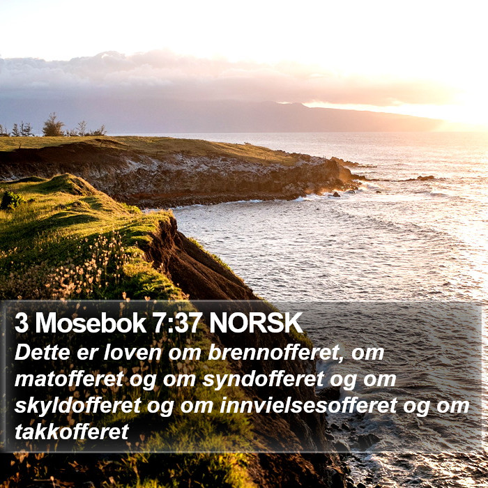 3 Mosebok 7:37 NORSK Bible Study