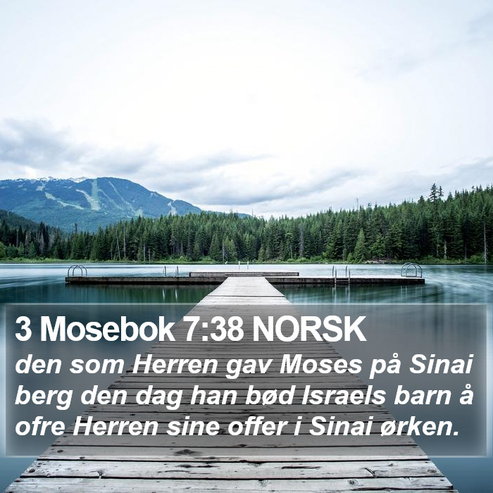 3 Mosebok 7:38 NORSK Bible Study