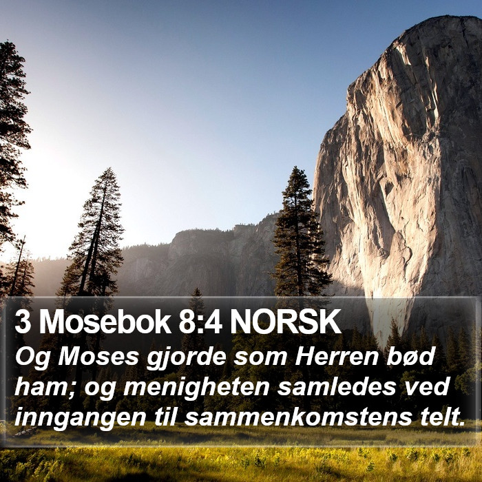 3 Mosebok 8:4 NORSK Bible Study