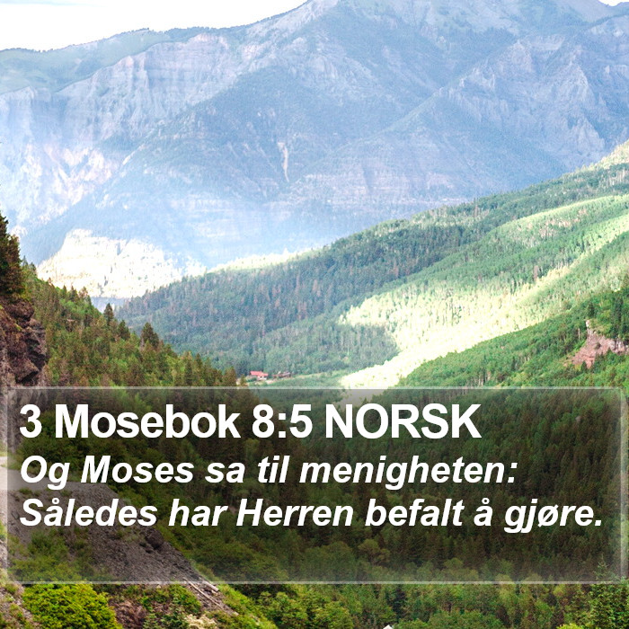 3 Mosebok 8:5 NORSK Bible Study