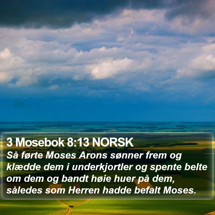 3 Mosebok 8:13 NORSK Bible Study