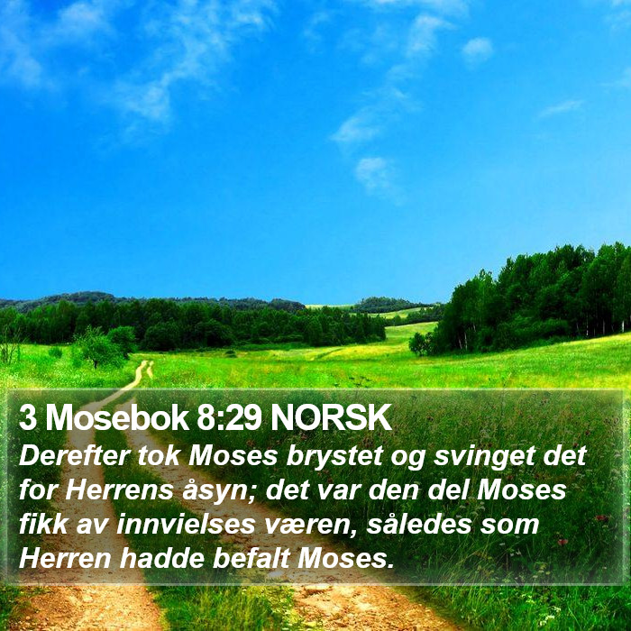 3 Mosebok 8:29 NORSK Bible Study