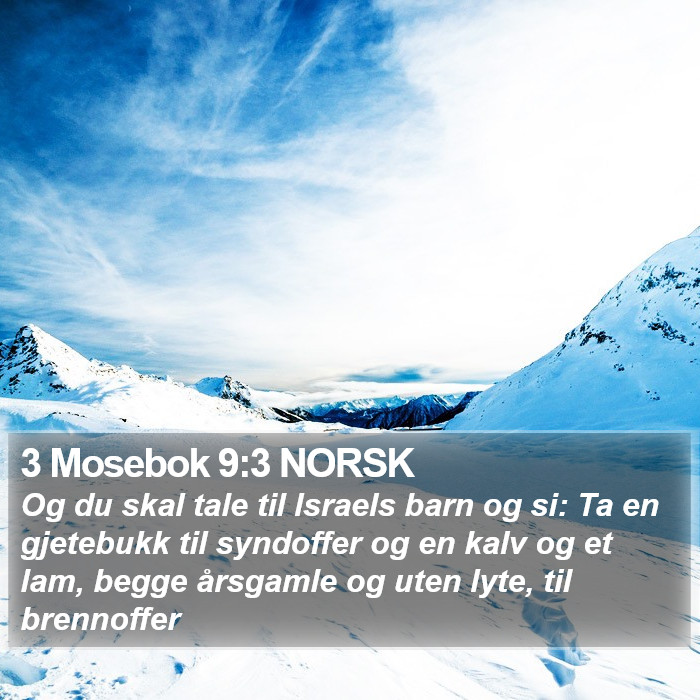 3 Mosebok 9:3 NORSK Bible Study