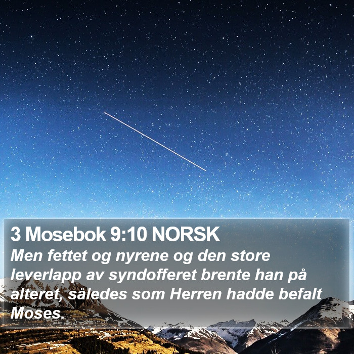 3 Mosebok 9:10 NORSK Bible Study