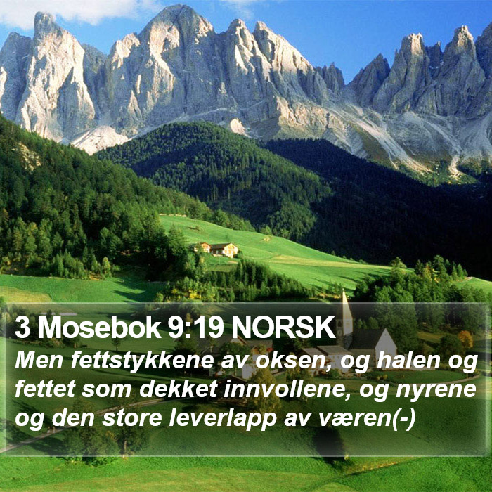 3 Mosebok 9:19 NORSK Bible Study