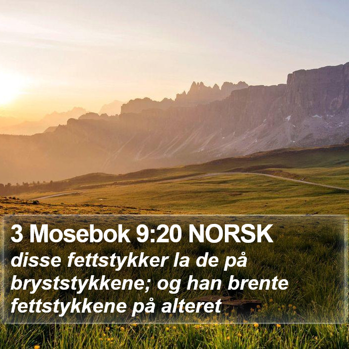 3 Mosebok 9:20 NORSK Bible Study