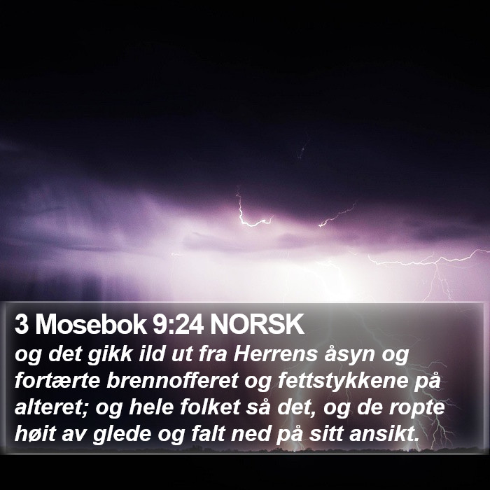 3 Mosebok 9:24 NORSK Bible Study