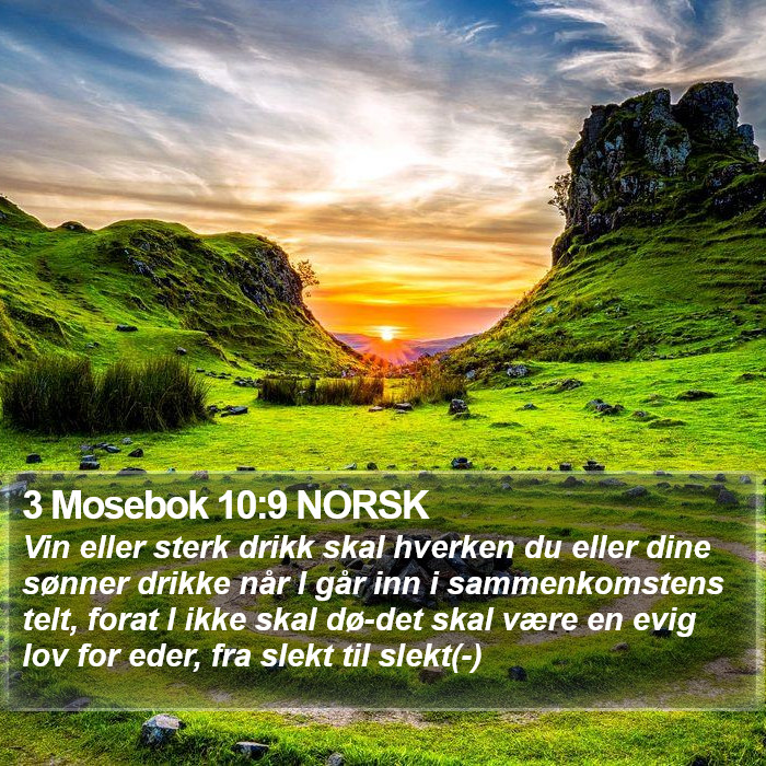 3 Mosebok 10:9 NORSK Bible Study