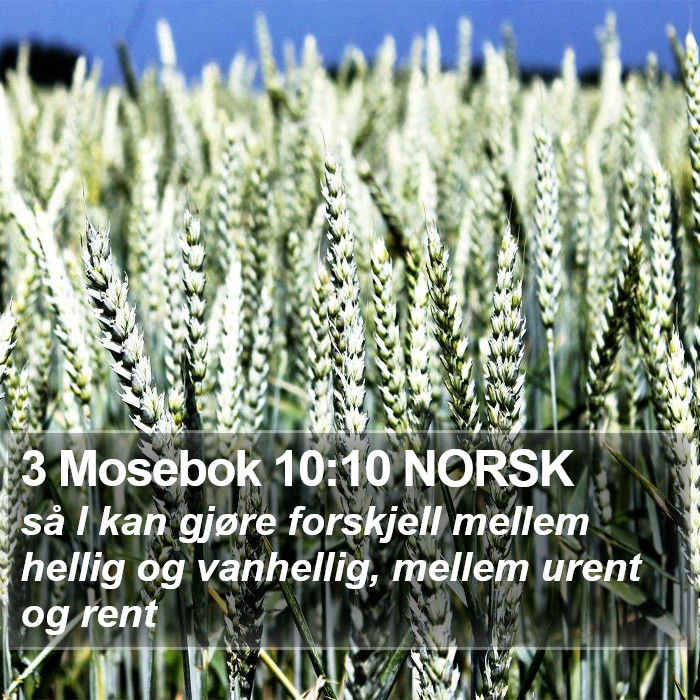 3 Mosebok 10:10 NORSK Bible Study