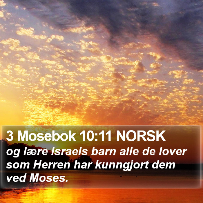 3 Mosebok 10:11 NORSK Bible Study