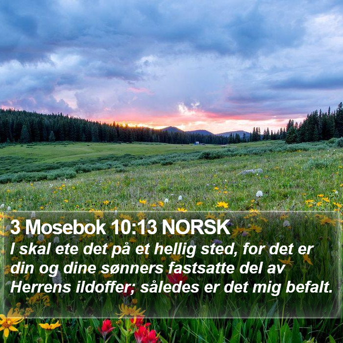 3 Mosebok 10:13 NORSK Bible Study