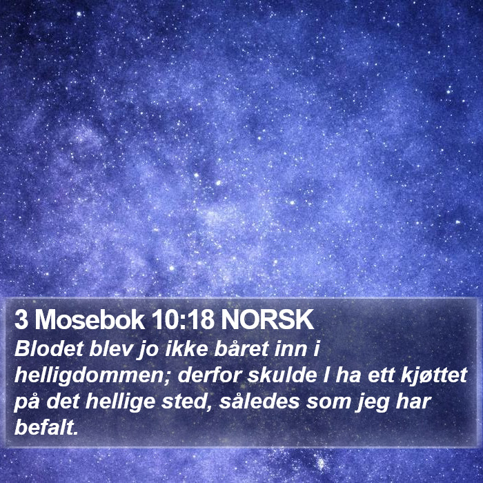 3 Mosebok 10:18 NORSK Bible Study