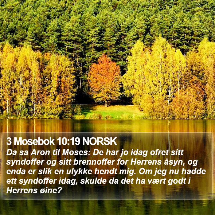 3 Mosebok 10:19 NORSK Bible Study