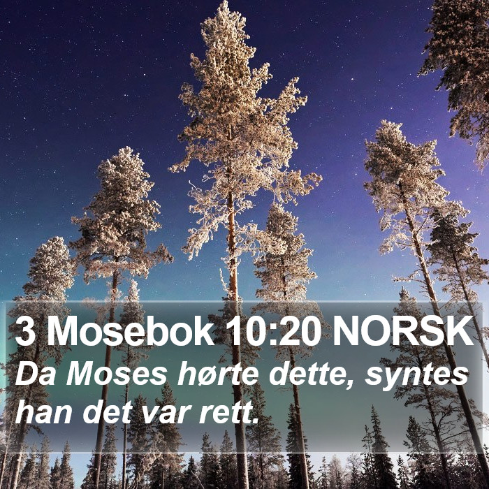 3 Mosebok 10:20 NORSK Bible Study