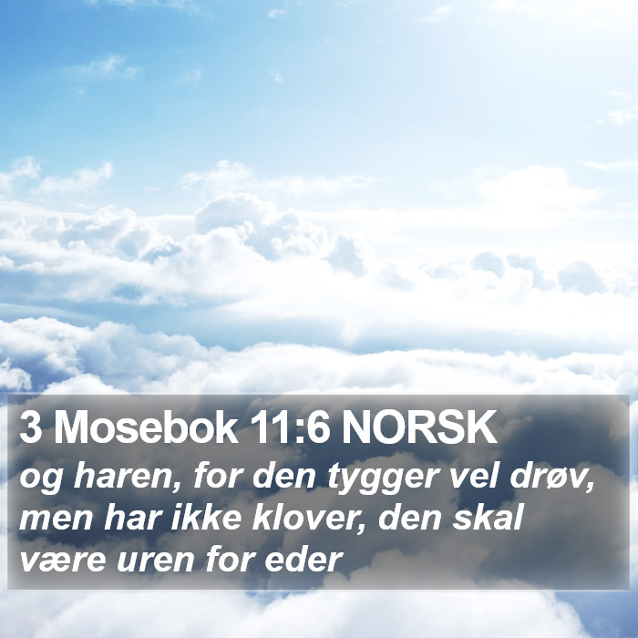 3 Mosebok 11:6 NORSK Bible Study