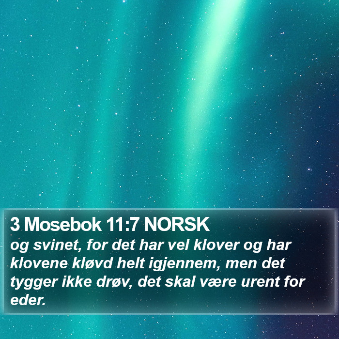 3 Mosebok 11:7 NORSK Bible Study