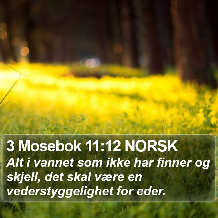 3 Mosebok 11:12 NORSK Bible Study